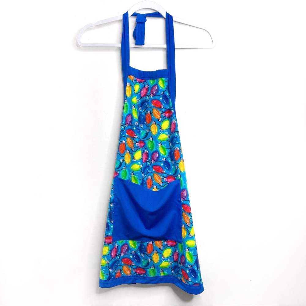 Birdie Bean Christmas Light Bamboo Viscose Baking Apron NWT O/S
